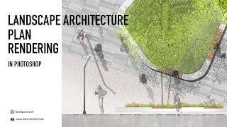 Landscape Architecture Plan and Section in Photoshop [upl. by Latoye]