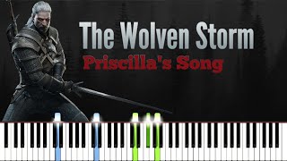 The Witcher 3 The Wolven Storm  Priscillas Song  Piano Tutorial  Synthesia  How to play [upl. by Seed]