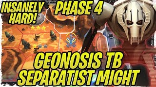 OMG GOD TIER DIFFICULTY Separatist Might Geonosis Territory Battle Phase 4  SWGoH [upl. by Firehs188]