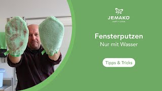 Streifenfrei Fensterputzen Nur mit Wasser und JEMAKO [upl. by Raskind]