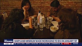 Maryland minimum wage increasing to 15 on January 1 [upl. by Peppie]