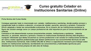 cursos celadores gratuitos [upl. by Nelsen]