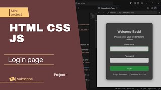 Responsive login page  using html css and java script in hindi [upl. by Ylahtan]