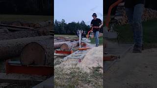 making square cants with Norwood PM14 sawmill [upl. by Adabelle404]