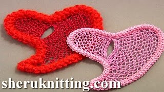 Needle Lace Heart Romanian Cord Crochet Brussels Stitch Filling Single Buttonhole Stitch [upl. by Zondra]