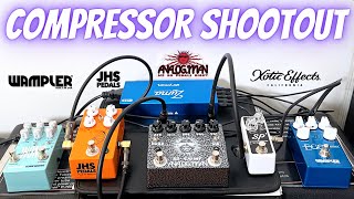 Compressor Shootout Analogman Bi Comp Xotic SP Compressor JHS Pulp N Peel Wampler Ego amp Cory Wong [upl. by Novert]