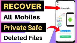 Recover Safe files Deleted photos  Recover Oppo Vivo Redmi all mobile private safe Deleted photos [upl. by Yenffad508]