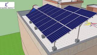 8 KW Solar Power Plant 3D Video Design And Advance Shadow Analysis  KSQUARE ENERGY [upl. by Enomsed912]