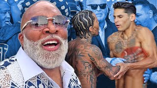 LEONARD ELLERBE REACTS TO GERVONTA DAVIS VS RYAN GARCIA WEIGHIN PUSH [upl. by Revell]