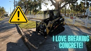 Concrete Driveway Demolition [upl. by Yelrebma632]