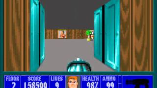 Lets Play Wolfenstein 3D 2 A different sound effect [upl. by Ardnuaet373]