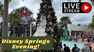 🔴LIVE Disney Springs Christmas Decor and The Hooligans  Disney World Livestream  1172024 [upl. by Cathee307]