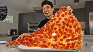 7780 calorie MASSIVE Slice of Pizza Challenge 36quot [upl. by Dnalram]