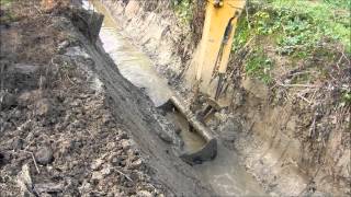 Excavator komatsu Pc 45 R  Ditch cleaning [upl. by Critchfield]