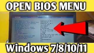 HOW TO OPEN BIOS MENU WIN 10 LENOVO THINKPAD LAPTOP  OPEN BIOS SETTING IN WINDOWS 1011 [upl. by Eilasor978]