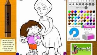 Juego Colorear Dora y su mamá [upl. by Ettegirb801]