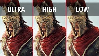 ASSASSINS CREED ODYSSEY  PC 1080p Ultra  High  Low COMPARAISON GRAPHISMES  FPS [upl. by Negiam]