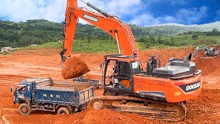 Doosan DX300 Loading Trucks  Top The Best Excavator Brand in The World [upl. by Kort]