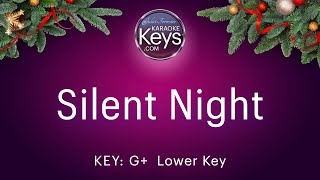 Silent Night G Lower Key Karaoke Piano with Lyrics [upl. by Zaraf20]