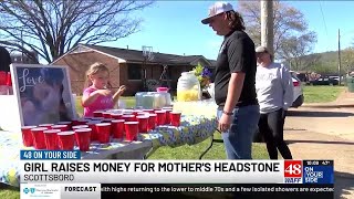 Girl raises money for mother’s tombstone with lemonade stand [upl. by Chelsae]