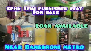 2bhk semi furnished flat for sale near Bansdroni metro Master da Suriya sen metro [upl. by Gean776]