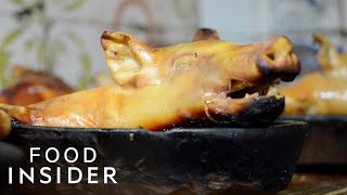 The Oldest Restaurant In The World Roasts Suckling Pig In A WoodFire Oven  Legendary Eats [upl. by Yelrahs]