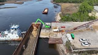 Couch Aggregates  Westbay Barge Unload [upl. by Aroda]