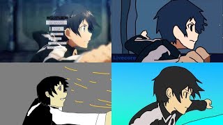 Sword Art Online Alicization Opening Paint Version ComparisionComparación [upl. by Onnem]