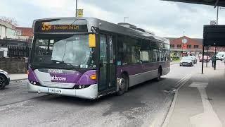 Cawthornes Travel of Rotherham YR10 AZN heads along Market Place with a 35a service to Warren [upl. by Tench]