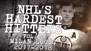 Best Milan Lucic hits from 2017–18  NHL’s Hardest Hitters [upl. by Aneehsak]