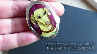 Portrait in Vitreous Enamels 24kt Gold amp Fine Silver [upl. by Nivat]