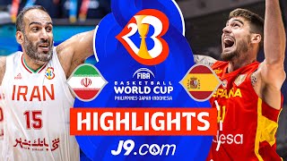 Iran 🇮🇷 vs Spain 🇪🇸  J9 Highlights  FIBA Basketball World Cup 2023 [upl. by Nollahs]