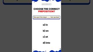 Quick English Grammar Quiz 16 Choose the Right Preposition englishgrammar learnenglish [upl. by Schaefer]