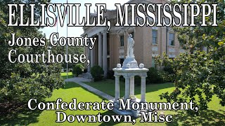 Ellisville Mississippi  Scenic Jones County Courthouse Confederate Monument Downtown Misc [upl. by Ailiec]