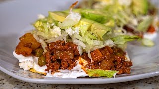 Tostadas De Picadillo De Res  Recetas Mexicanas Faciles [upl. by Etram]