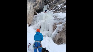 Cascate di Ghiaccio dellArmentarola Alta Badia Per la prima volta ho aperto la via [upl. by Kieryt]