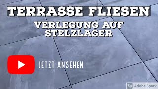 Terrasse Fliesen  Verlegung auf Stelzlager [upl. by Anaidni]