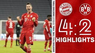 Insane comeback with 3 Lewandowski goals Highlights FC Bayern vs Borussia Dortmund 42 [upl. by Bronk]