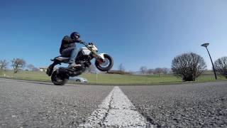 GROM SF  Noob Learning Wheelies [upl. by Ayotak974]