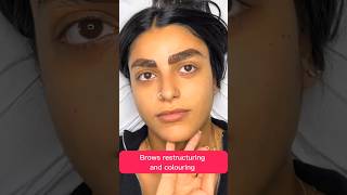 Eyebrows restructuring and colouring 45 juliedesigner eyebrow shortvideo youtubeshorts yt [upl. by Rosene]