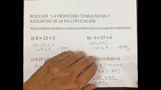 14 PROPIEDAD CONMUTATIVA Y ASOCIATIVA DE LA MULTIPLICACION 7° GRADO UNIDAD 3 [upl. by Ahsirhcal]