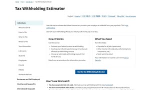 How to use the IRS Tax Withholding Estimator Tool A walkthrough [upl. by Jazmin449]