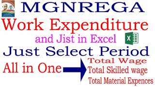 MGNREGA Work Expenditure  Work name and Full Material Details Wage Details Skilled wages details [upl. by Motteo]