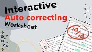 How to turn a PDF into an AUTO CORRECTING interactive worksheet [upl. by Pry]