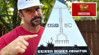 Unboxing amp Setup of the EEIEER Lawn Aerator Spikes Aerating Tool [upl. by Ragouzis]