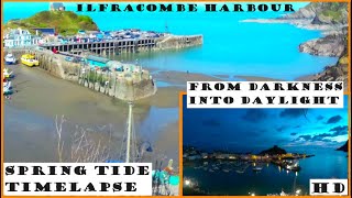 Ilfracombe Harbour 10 Hours in 4 Minutes Spring Tide Timelapse [upl. by Yelbmik]