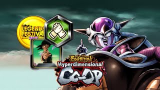 GET LEGENDS FESTIVAL MEDALS HOW TO BEAT HYPERDIMENSIONAL COOP VS FIRST FORM FRIEZA DB LEGENDS [upl. by Perr]