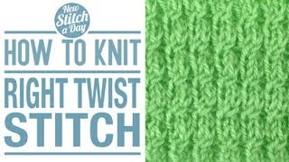 How to Knit the Right Twist Stitch [upl. by Kirtap]