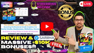 Sariima Review⚡💻📲LIVE Create STUNNING PROFESSIONALGRADE Graphics📲💻⚡FREE 10K Bonuses💲💰💸 [upl. by Amrak]