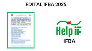 ATENÇÃO Edital do IFBA 2025 Já Está Disponível [upl. by Hasheem]